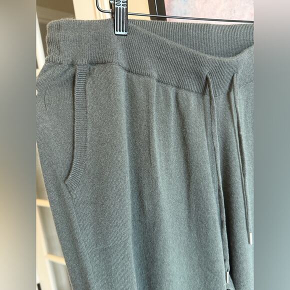 Quince Women’s Mongolian Cashmere Straight Leg Pants Moss Green XL NWT - Picture 4 of 12